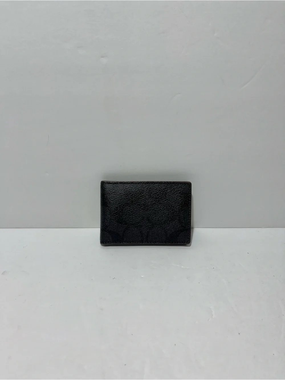 😍 Coach Men's Black Signature Card & Key Holder Wallet